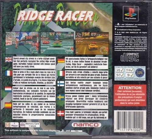 Ridge Racer - PS1 (B Grade) (Genbrug)